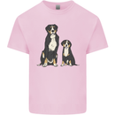 Swiss Mountain Dog & Puppy Sennenhund Kids T-Shirt Childrens Light Pink