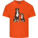 Swiss Mountain Dog & Puppy Sennenhund Kids T-Shirt Childrens Orange