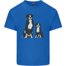 Swiss Mountain Dog & Puppy Sennenhund Kids T-Shirt Childrens Royal Blue