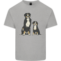 Swiss Mountain Dog & Puppy Sennenhund Kids T-Shirt Childrens Sports Grey
