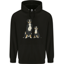 Swiss Mountain Dog & Puppy Sennenhund Mens 80% Cotton Hoodie Black