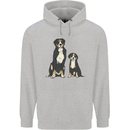 Swiss Mountain Dog & Puppy Sennenhund Mens 80% Cotton Hoodie Sports Grey