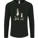 Swiss Mountain Dog & Puppy Sennenhund Mens Long Sleeve T-Shirt Black