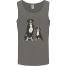 Swiss Mountain Dog & Puppy Sennenhund Mens Vest Tank Top Charcoal