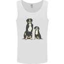 Swiss Mountain Dog & Puppy Sennenhund Mens Vest Tank Top White