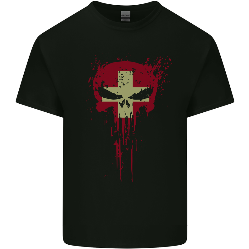 Swiss Skull Gym Training Bodybuilding Kids T-Shirt Childrens Black