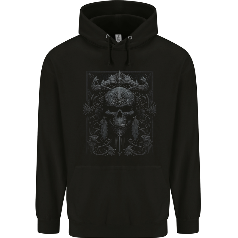 Symbol of Death Gothic Goth Heavy Metal Music Mens 80% Cotton Hoodie Black