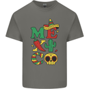 Symbols of Mexico Mens Cotton T-Shirt Tee Top Charcoal