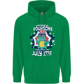 T-Rex American Independence Day July 4th Funny Mens 80% Cotton Hoodie Irish Green