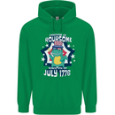 T-Rex American Independence Day July 4th Funny Mens 80% Cotton Hoodie Irish Green