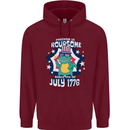 T-Rex American Independence Day July 4th Funny Mens 80% Cotton Hoodie Maroon