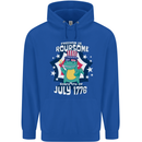 T-Rex American Independence Day July 4th Funny Mens 80% Cotton Hoodie Royal Blue