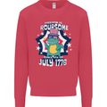T-Rex American Independence Day July 4th Funny Mens Sweatshirt Jumper Heliconia