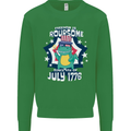 T-Rex American Independence Day July 4th Funny Mens Sweatshirt Jumper Irish Green