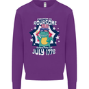 T-Rex American Independence Day July 4th Funny Mens Sweatshirt Jumper Purple