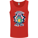 T-Rex American Independence Day July 4th Funny Mens Vest Tank Top Red