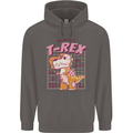 T-Rex Anatomy Dinosaur Mens 80% Cotton Hoodie Charcoal