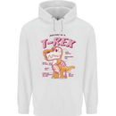 T-Rex Anatomy Dinosaur Mens 80% Cotton Hoodie White