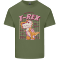 T-Rex Anatomy Dinosaur Mens Cotton T-Shirt Tee Top Military Green