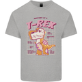 T-Rex Anatomy Dinosaur Mens Cotton T-Shirt Tee Top Sports Grey