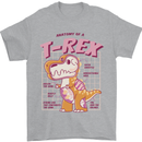 T-Rex Anatomy Dinosaur Mens T-Shirt 100% Cotton Sports Grey