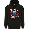 T-Rex Detector Funny Dinosaur Mens 80% Cotton Hoodie Black