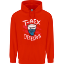 T-Rex Detector Funny Dinosaur Mens 80% Cotton Hoodie Bright Red