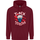 T-Rex Detector Funny Dinosaur Mens 80% Cotton Hoodie Maroon