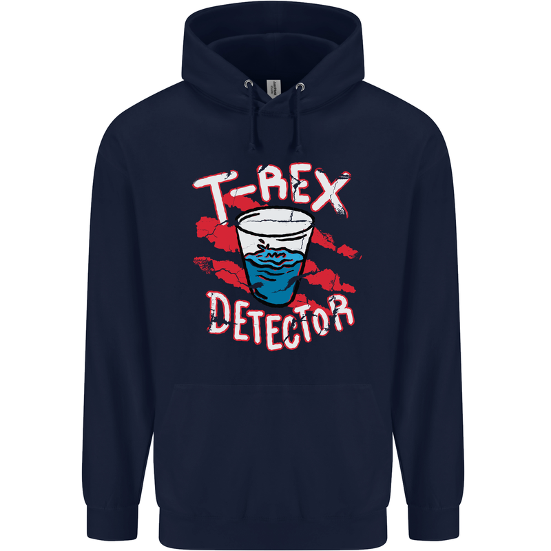 T-Rex Detector Funny Dinosaur Mens 80% Cotton Hoodie Navy Blue