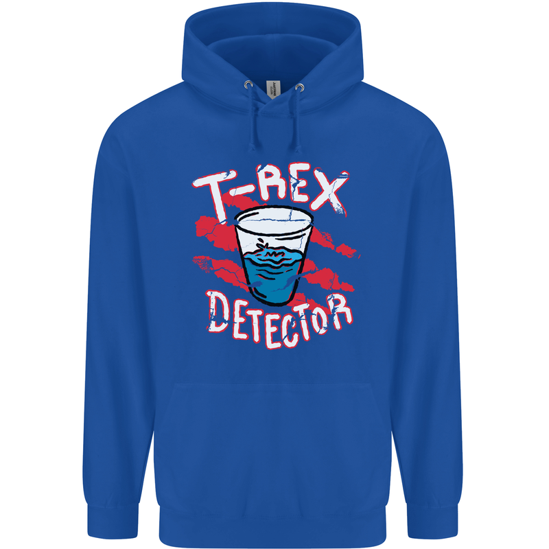 T-Rex Detector Funny Dinosaur Mens 80% Cotton Hoodie Royal Blue