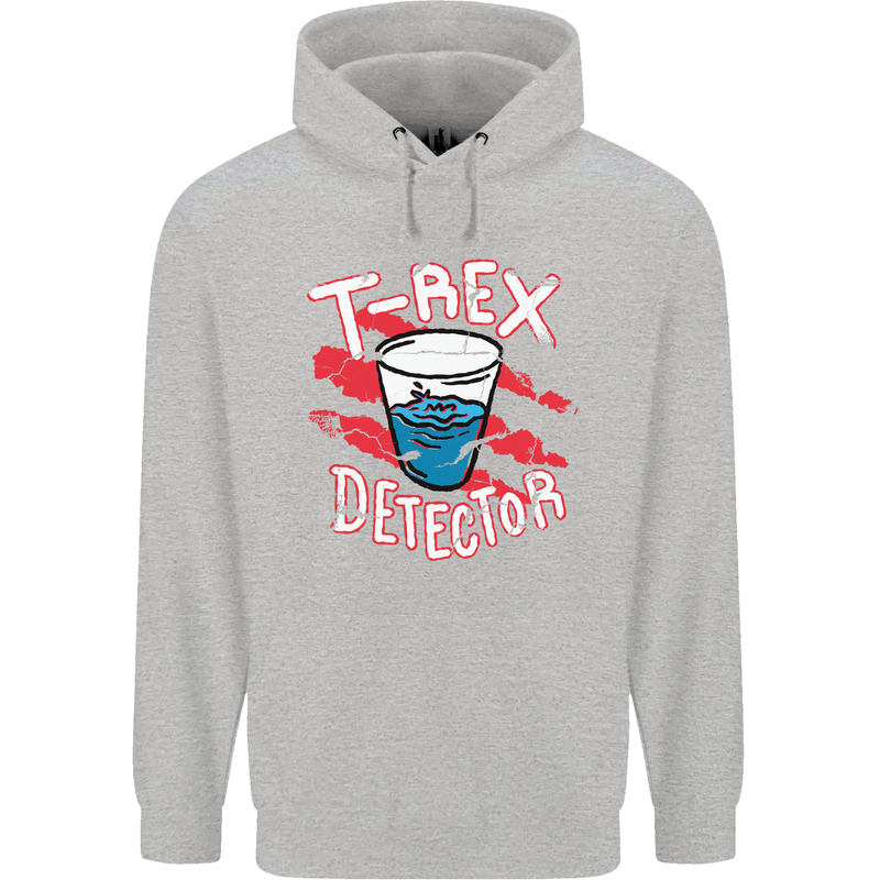 T-Rex Detector Funny Dinosaur Mens 80% Cotton Hoodie Sports Grey