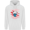 T-Rex Detector Funny Dinosaur Mens 80% Cotton Hoodie White
