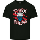 T-Rex Detector Funny Dinosaur Mens Cotton T-Shirt Tee Top Black