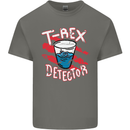 T-Rex Detector Funny Dinosaur Mens Cotton T-Shirt Tee Top Charcoal