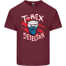 T-Rex Detector Funny Dinosaur Mens Cotton T-Shirt Tee Top Maroon