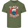 T-Rex Detector Funny Dinosaur Mens Cotton T-Shirt Tee Top Military Green