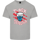 T-Rex Detector Funny Dinosaur Mens Cotton T-Shirt Tee Top Sports Grey