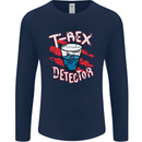 T-Rex Detector Funny Dinosaur Mens Long Sleeve T-Shirt Navy Blue