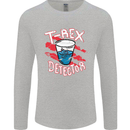 T-Rex Detector Funny Dinosaur Mens Long Sleeve T-Shirt Sports Grey