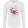 T-Rex Detector Funny Dinosaur Mens Long Sleeve T-Shirt White