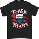 T-Rex Detector Funny Dinosaur Mens T-Shirt 100% Cotton Black