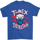 T-Rex Detector Funny Dinosaur Mens T-Shirt 100% Cotton Royal Blue