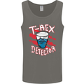 T-Rex Detector Funny Dinosaur Mens Vest Tank Top Charcoal