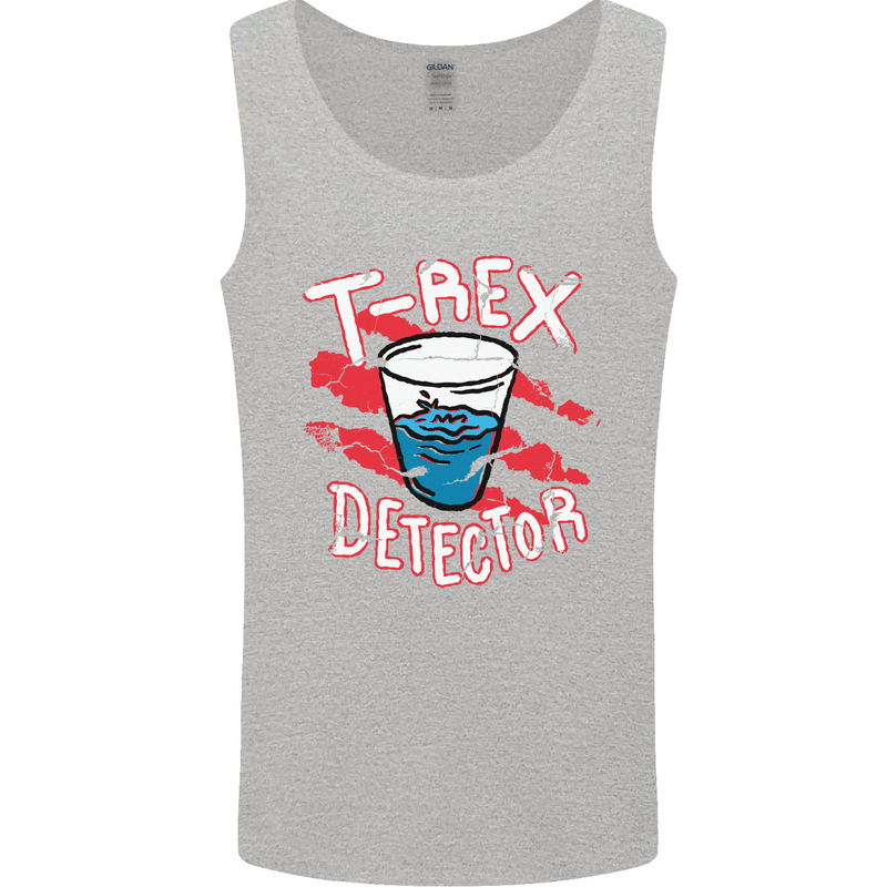 T-Rex Detector Funny Dinosaur Mens Vest Tank Top Sports Grey