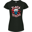 T-Rex Detector Funny Dinosaur Womens Petite Cut T-Shirt Black
