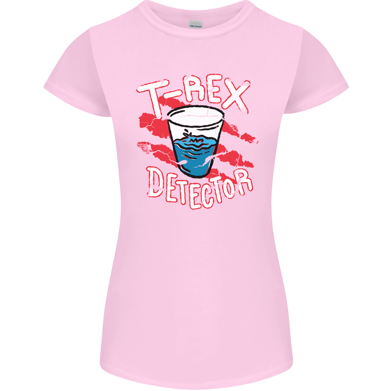 T-Rex Detector Funny Dinosaur Womens Petite Cut T-Shirt Light Pink