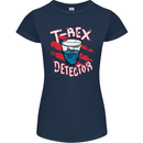 T-Rex Detector Funny Dinosaur Womens Petite Cut T-Shirt Navy Blue