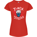 T-Rex Detector Funny Dinosaur Womens Petite Cut T-Shirt Red