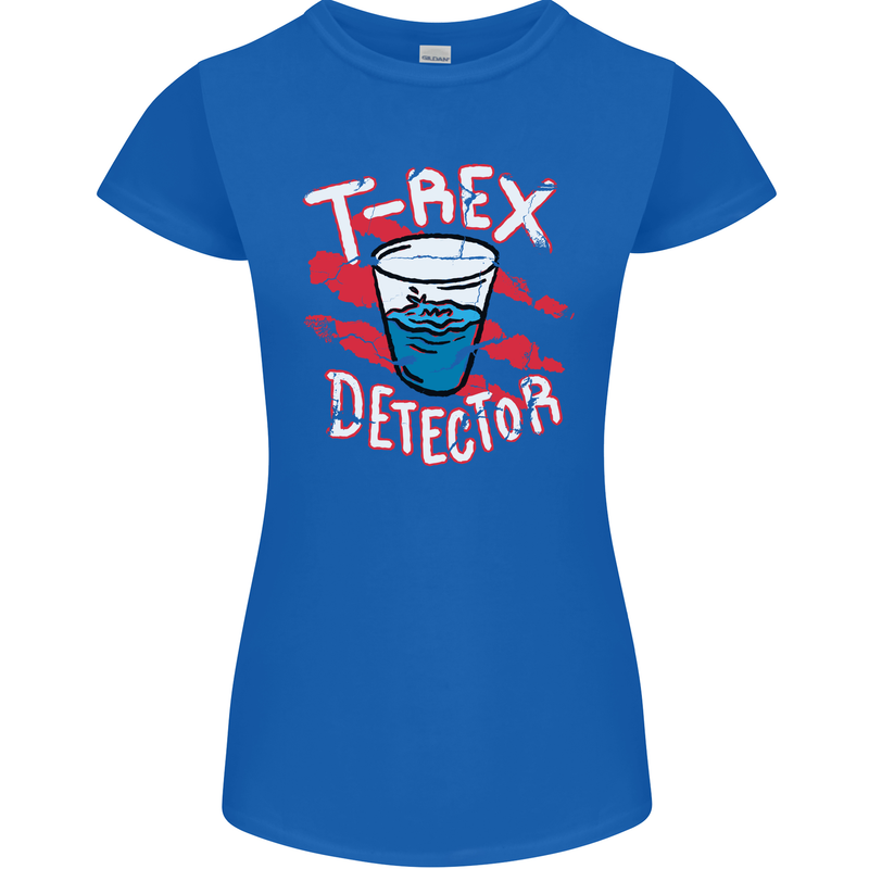 T-Rex Detector Funny Dinosaur Womens Petite Cut T-Shirt Royal Blue