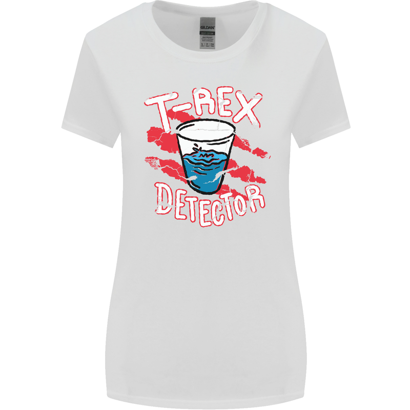 T-Rex Detector Funny Dinosaur Womens Wider Cut T-Shirt White